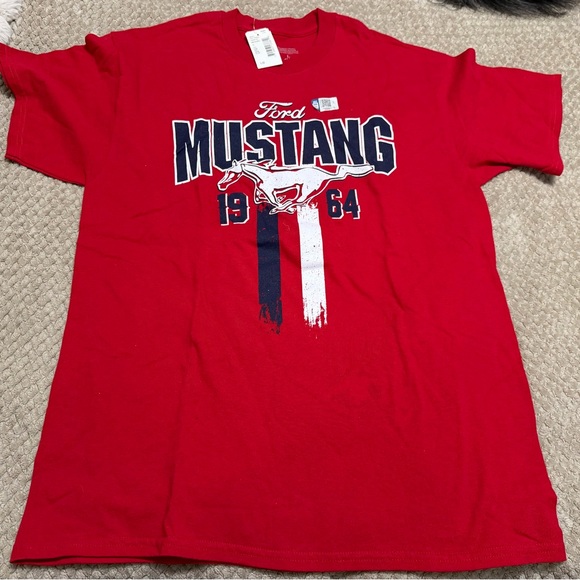 Ford Other - Vtg Sears New with Tags Ford Mustang Red 1964  Graphic Tee Mens‎ large
